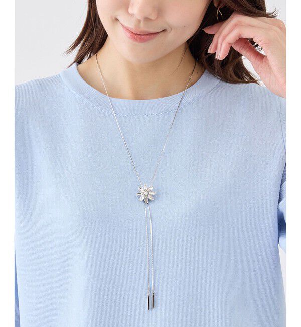 ROPE PICNIC PASSAGE「ビジューフラワースライドラリエットネックレス」|ネックレス|