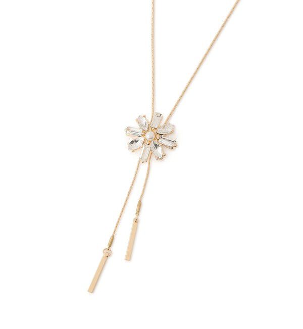 ROPE PICNIC PASSAGE「ビジューフラワースライドラリエットネックレス」|ネックレス|