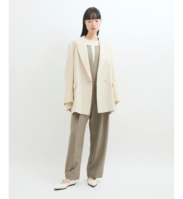 ADAM ET ROPE'「リネンMIXオーバージャケット」|テーラードジャケット|