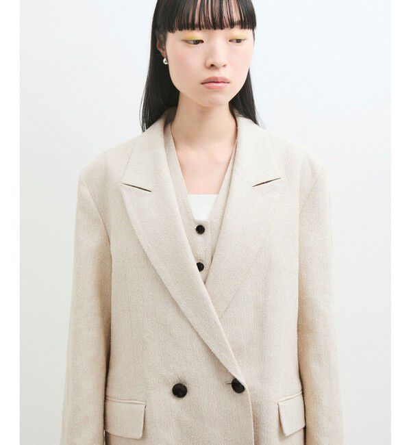 ADAM ET ROPE'「リネンMIXオーバージャケット」|テーラードジャケット|