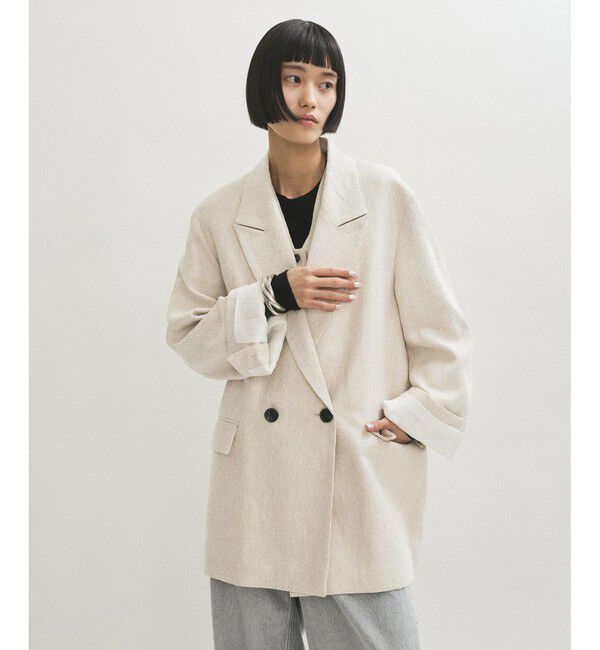 ADAM ET ROPE'「リネンMIXオーバージャケット」|テーラードジャケット|