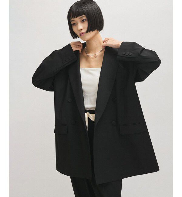 ADAM ET ROPE'「【サステナブル】・【オケージョン】ダブルブレストジャケット」|テーラードジャケット|