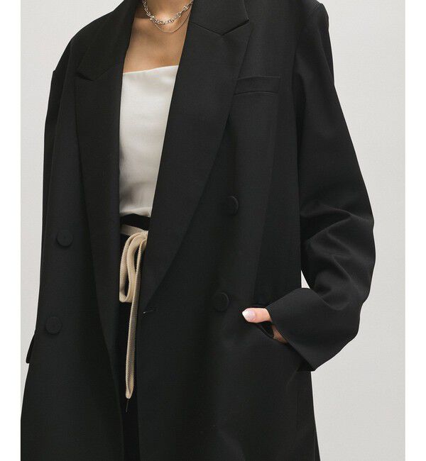 ADAM ET ROPE'「【サステナブル】・【オケージョン】ダブルブレストジャケット」|テーラードジャケット|