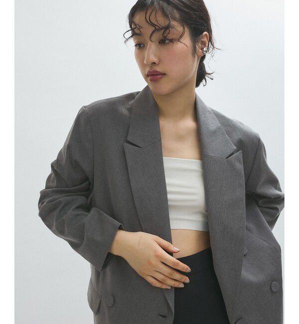 ADAM ET ROPE'「【サステナブル】・【オケージョン】ダブルブレストジャケット」|テーラードジャケット|