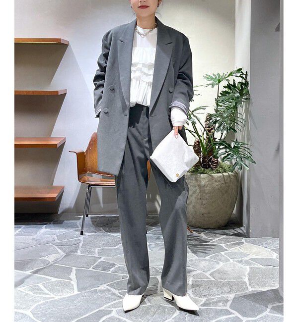 ADAM ET ROPE'「【サステナブル】・【オケージョン】ダブルブレストジャケット」|テーラードジャケット|