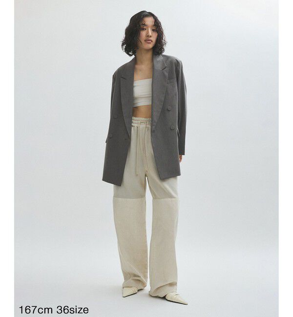 ADAM ET ROPE'「【サステナブル】・【オケージョン】ダブルブレストジャケット」|テーラードジャケット|