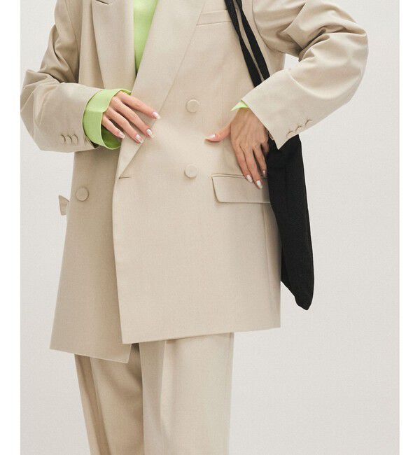 ADAM ET ROPE'「【サステナブル】・【オケージョン】ダブルブレストジャケット」|テーラードジャケット|