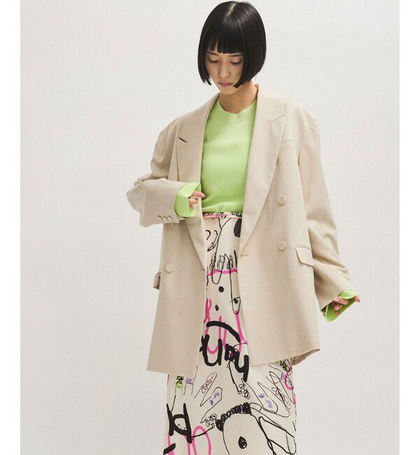 ADAM ET ROPE'「【サステナブル】・【オケージョン】ダブルブレストジャケット」|テーラードジャケット|