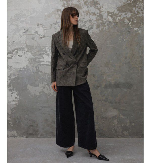 ADAM ET ROPE'「【EMOELLE】シルクネップテーラードジャケット」|テーラードジャケット|