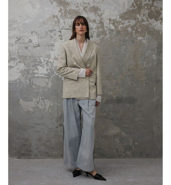 ADAM ET ROPE'「【EMOELLE】シルクネップテーラードジャケット」|テーラードジャケット|