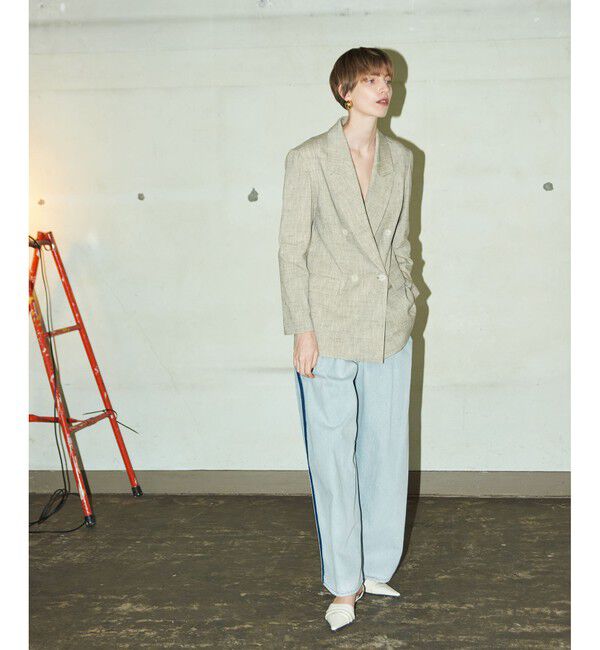 ADAM ET ROPE'「【EMOELLE】シルクネップテーラードジャケット」|テーラードジャケット|