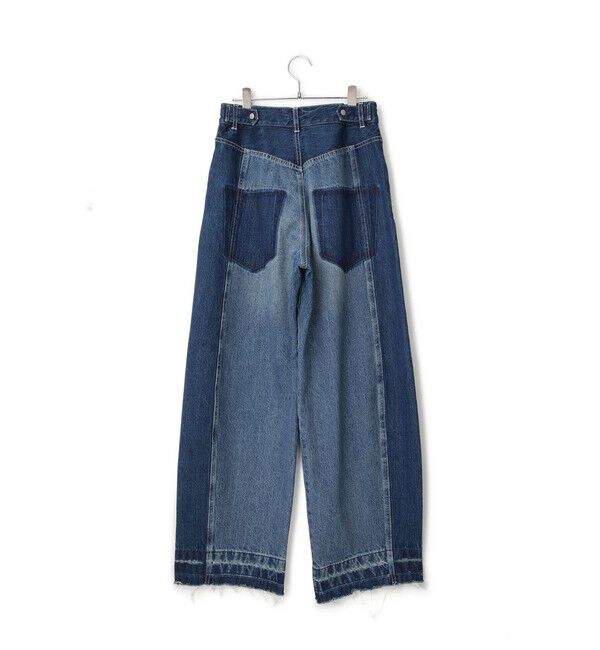 ADAM ET ROPE'「【サステナブル】リメイクライクコントラストデニム」|デニム|