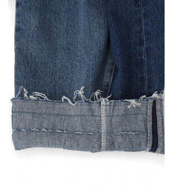 ADAM ET ROPE'「【サステナブル】リメイクライクコントラストデニム」|デニム|