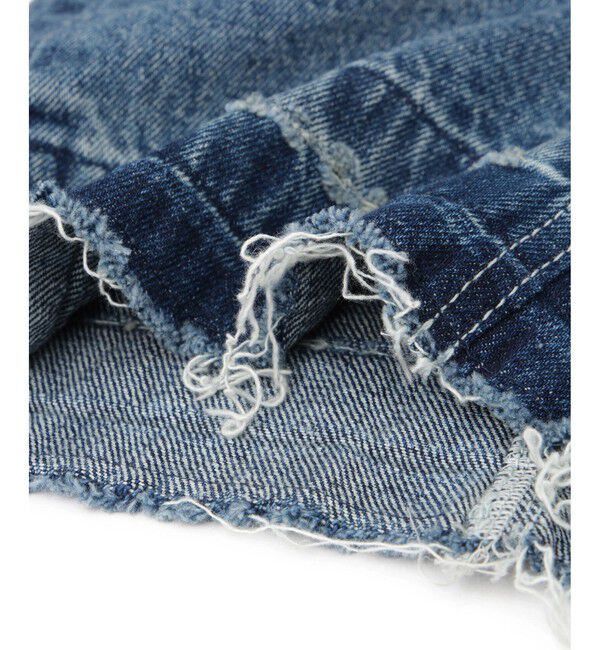 ADAM ET ROPE'「【サステナブル】リメイクライクコントラストデニム」|デニム|