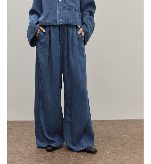 ADAM ET ROPE'「ライトデニムイージーパンツ」|デニム|