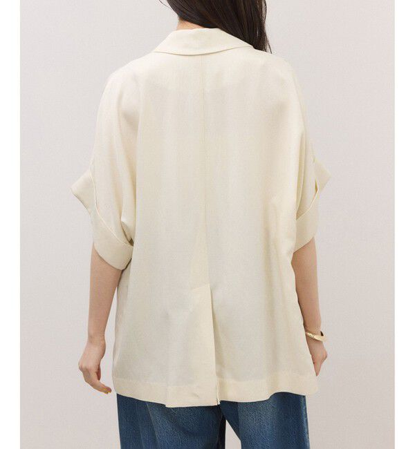 ADAM ET ROPE'「【サステナブル】ショートスリーブシャツジャケット」|テーラードジャケット|