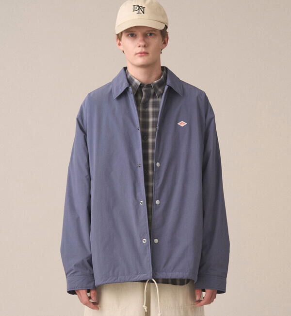 DANTON「DANTON | ピーチタフタ 中綿コーチジャケット MEN」|ダウン|BLUE系1