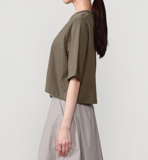 handvaerk「handvaerk | コットン クルーネック半袖Tシャツ SOLID WOMEN」|Tシャツ・カットソー|