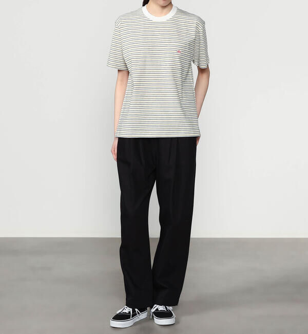 DANTON「DANTON | マルチボーダー ポケットクルーネックTシャツ WOMEN」|Tシャツ・カットソー|
