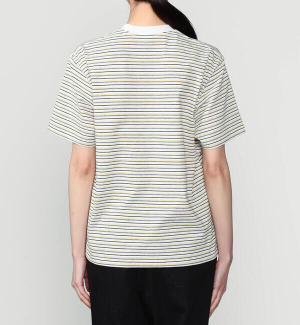 DANTON「DANTON | マルチボーダー ポケットクルーネックTシャツ WOMEN」|Tシャツ・カットソー|