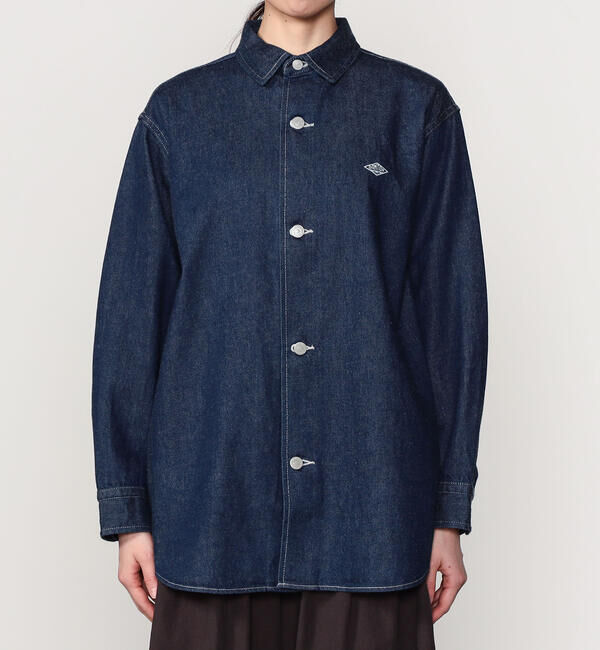 DANTON「DANTON | 11ozデニム ロングシャツジャケット WOMEN」|テーラードジャケット|