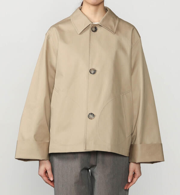 GYMPHLEX「Gymphlex | コットンギャバジン ショートコート WOMEN」|ステンカラーコート|