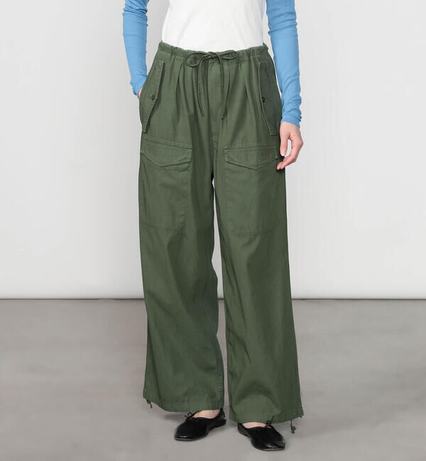  「TICCA | カーゴ ワイドイージーパンツ WOMEN」|チノ|