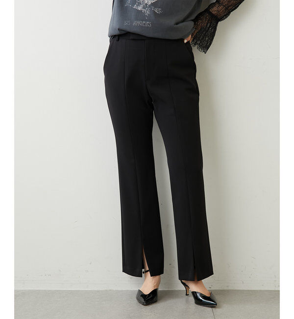  「フロントスリットパンツ」|その他|ブラック