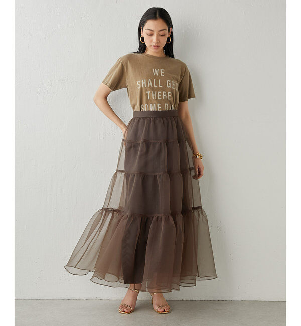  「オーガンジーボリュームスカート」|スカート|