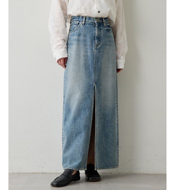  「デニムスリットスカート」|スカート|