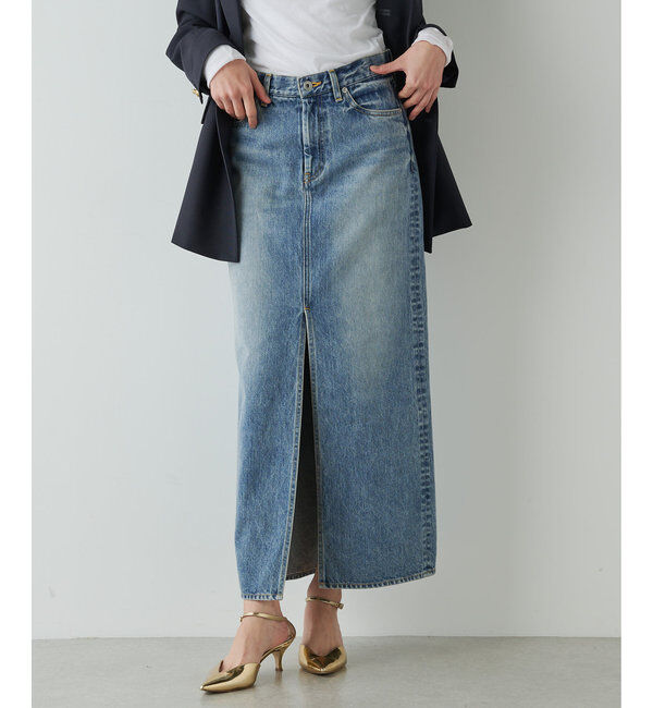  「デニムスリットスカート」|スカート|