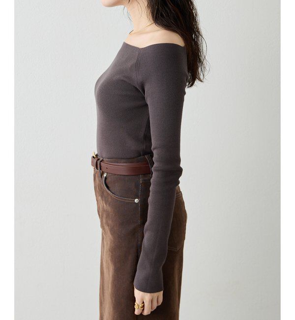 THE PAUSE「【THE PAUSE】オフショルニットプルオーバー」|ニット・セーター|