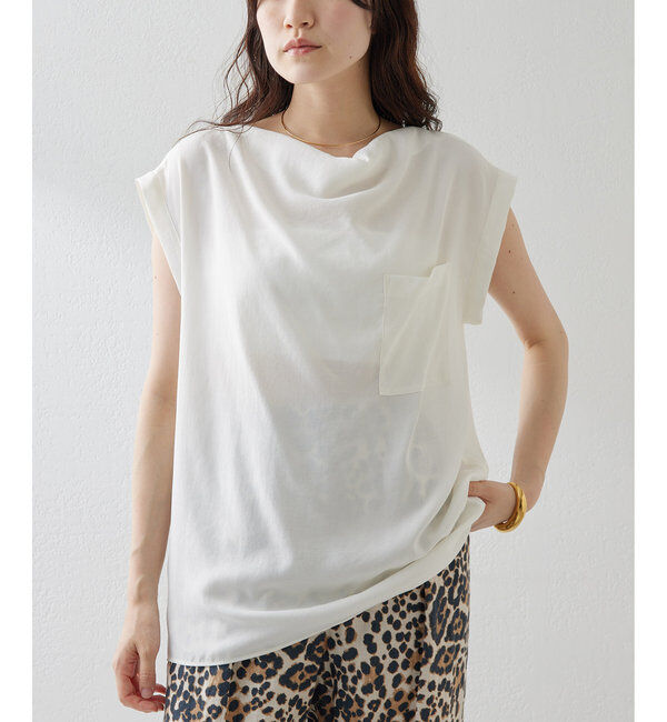  「サテンワッシャーノースリーブブラウス」|シャツ・ブラウス|