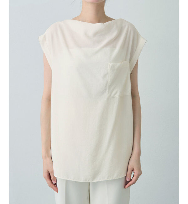  「サテンワッシャーノースリーブブラウス」|シャツ・ブラウス|