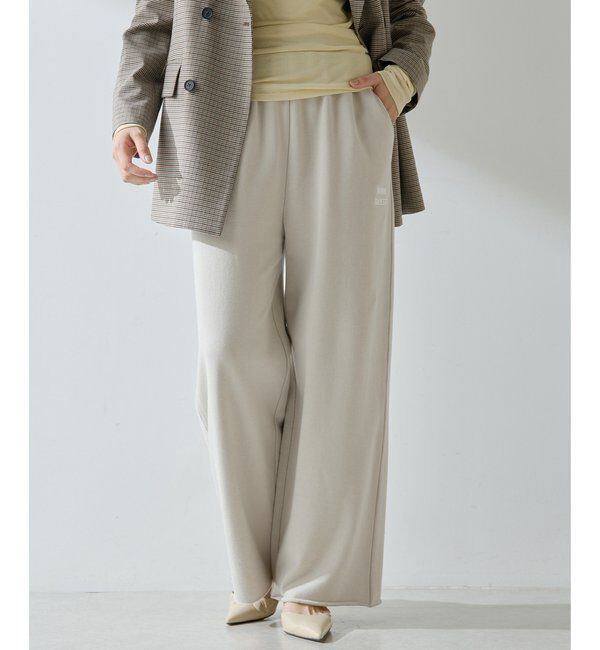  「ロゴ裏毛ワイドパンツ」|チノ|