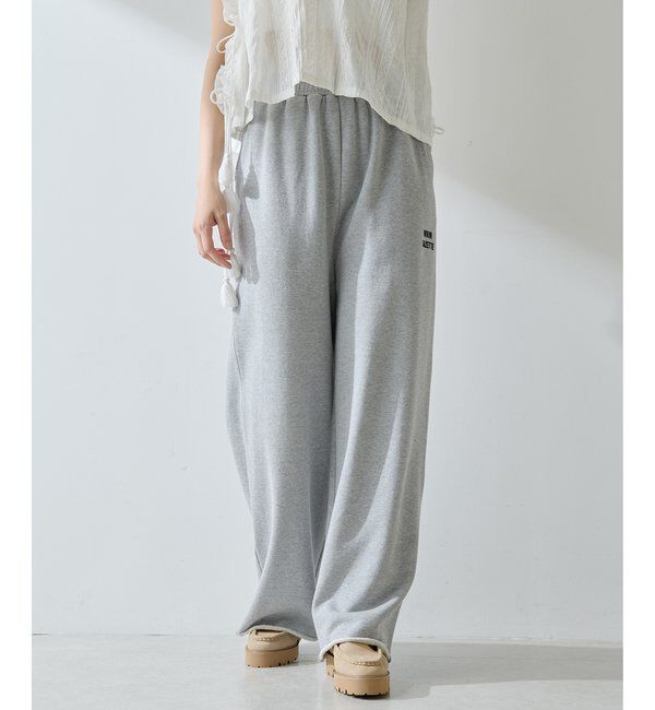  「ロゴ裏毛ワイドパンツ」|チノ|