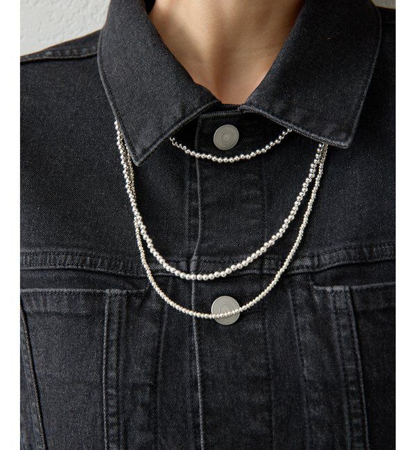 Hoaw.「【Hoaw.】シルバービース ロングネックレス」|リング|