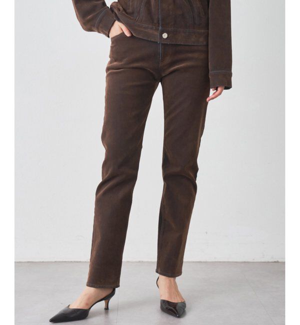  「デニムフロッキースキニーパンツ」|チノ|