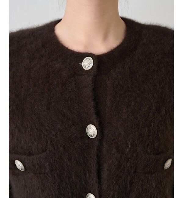  「ファーボタンジャケット」|ニット・セーター|