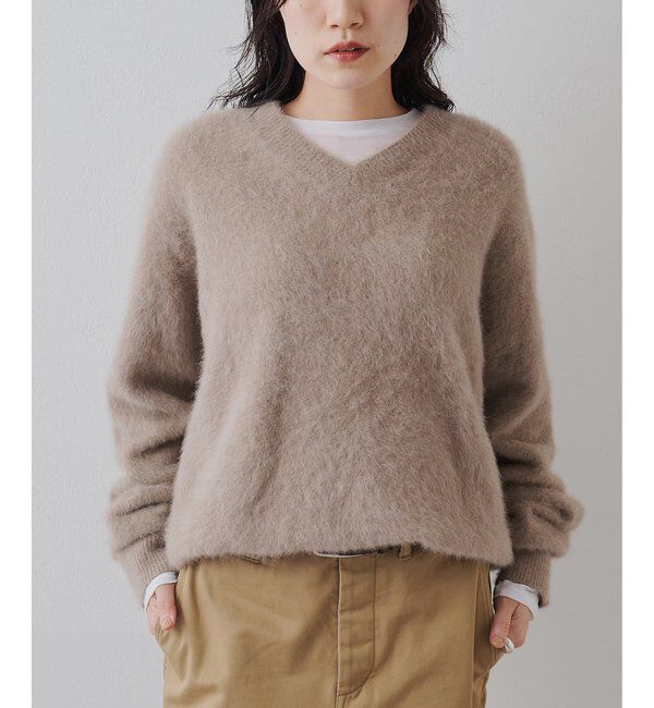  「ファーVプルオーバー」|ニット・セーター|