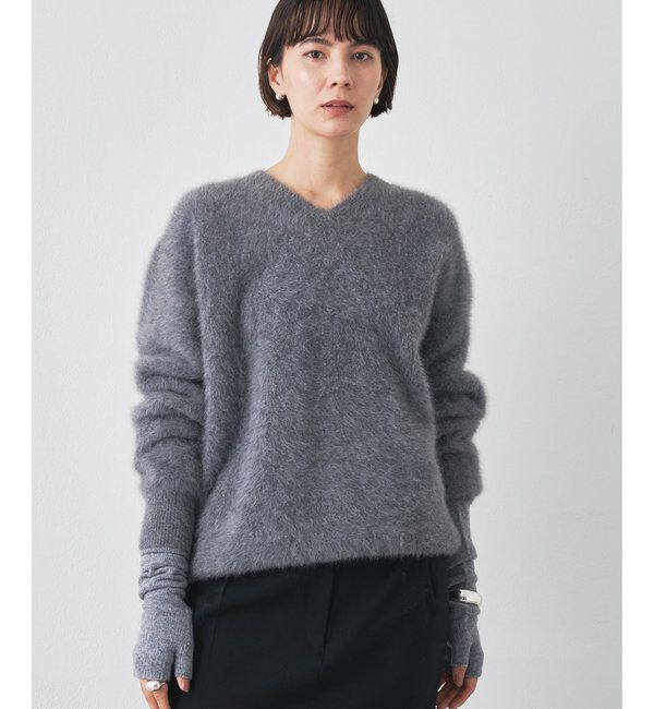 「ファーVプルオーバー」|ニット・セーター|
