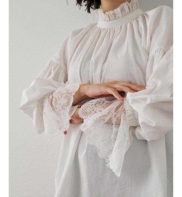  「レースギャザーブラウス」|シャツ・ブラウス|