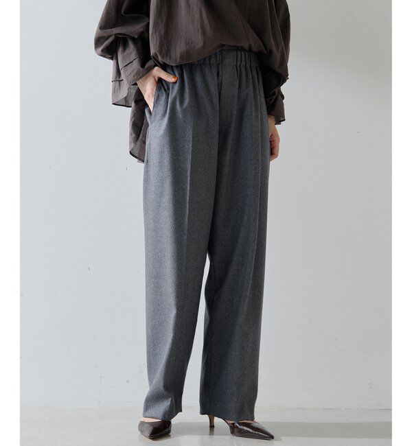  「サキソニーウールパンツ」|チノ|チャコールグレー