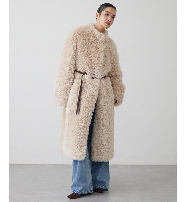  「【THE PAUSE】フェイクファーロングコート」|その他|