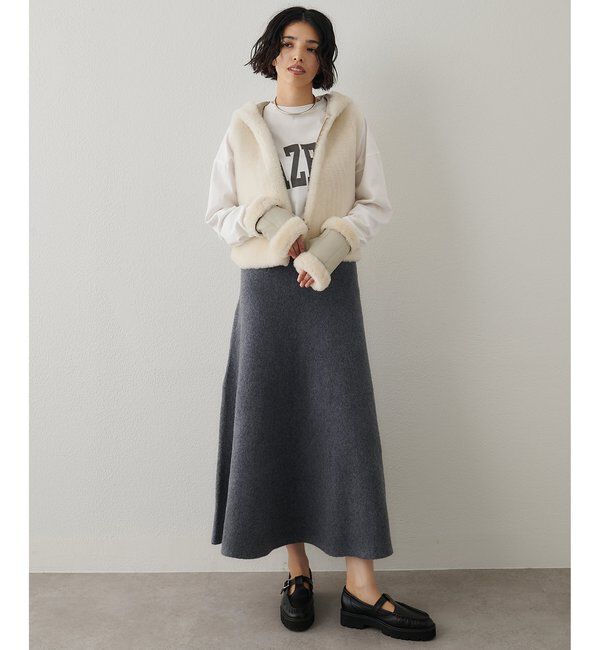  「ニットフレアスカート」|スカート|