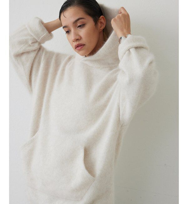 THE PAUSE「【THE PAUSE】ファーニットフーディープルオーバー」|ニット・セーター|