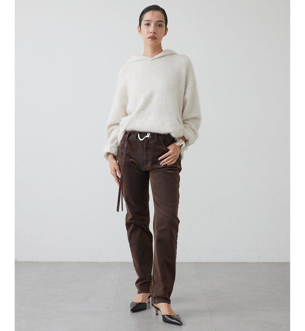 THE PAUSE「【THE PAUSE】ファーニットフーディープルオーバー」|ニット・セーター|