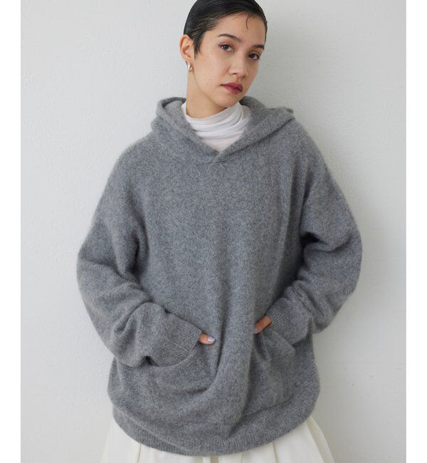 THE PAUSE「【THE PAUSE】ファーニットフーディープルオーバー」|ニット・セーター|