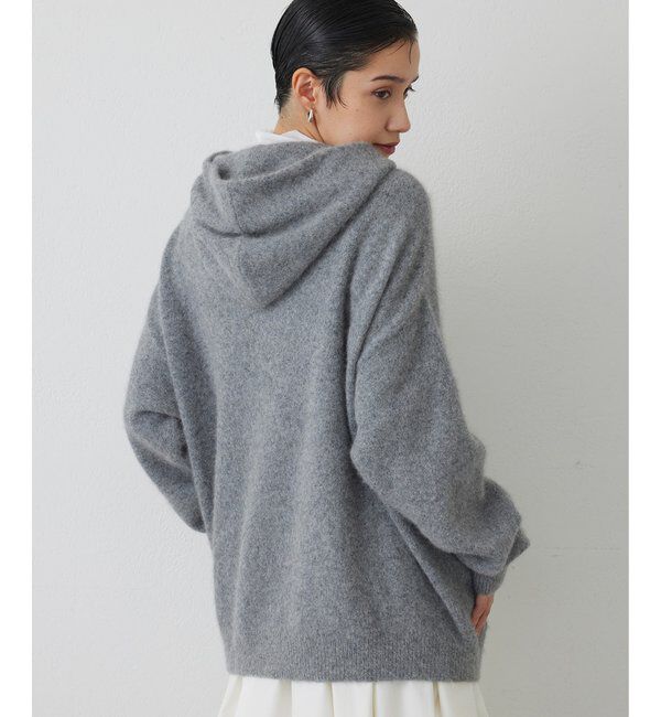 THE PAUSE「【THE PAUSE】ファーニットフーディープルオーバー」|ニット・セーター|
