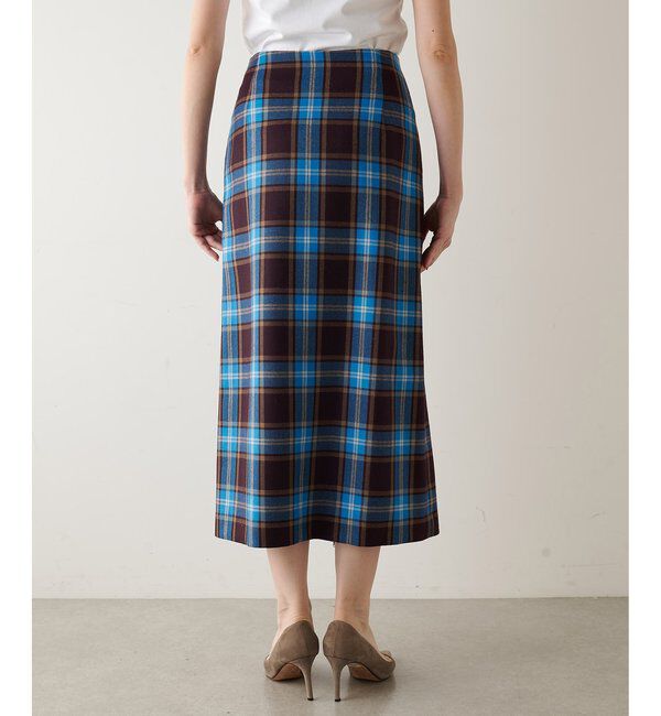  「チェックフリンジスカート」|スカート|